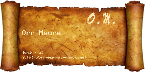 Orr Maura névjegykártya